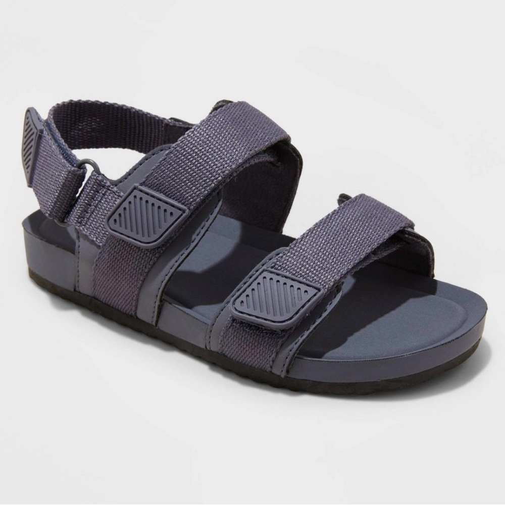 CAT & JACK CAT & JACK ・TODDLER BOYS NAVY BLUE FOOTBED SANDALS - SZ 7